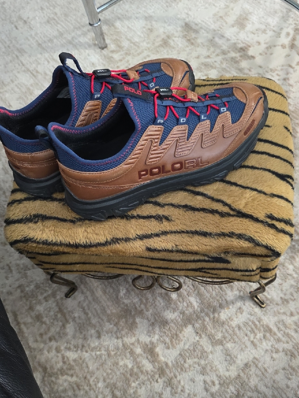 Polo by Ralph Lauren Navy, Brown & Red Men’s Outdoor Sneakers